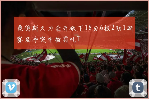 桑德斯火力全开砍下18分6板2助1断赛场冲突中被罚吃T